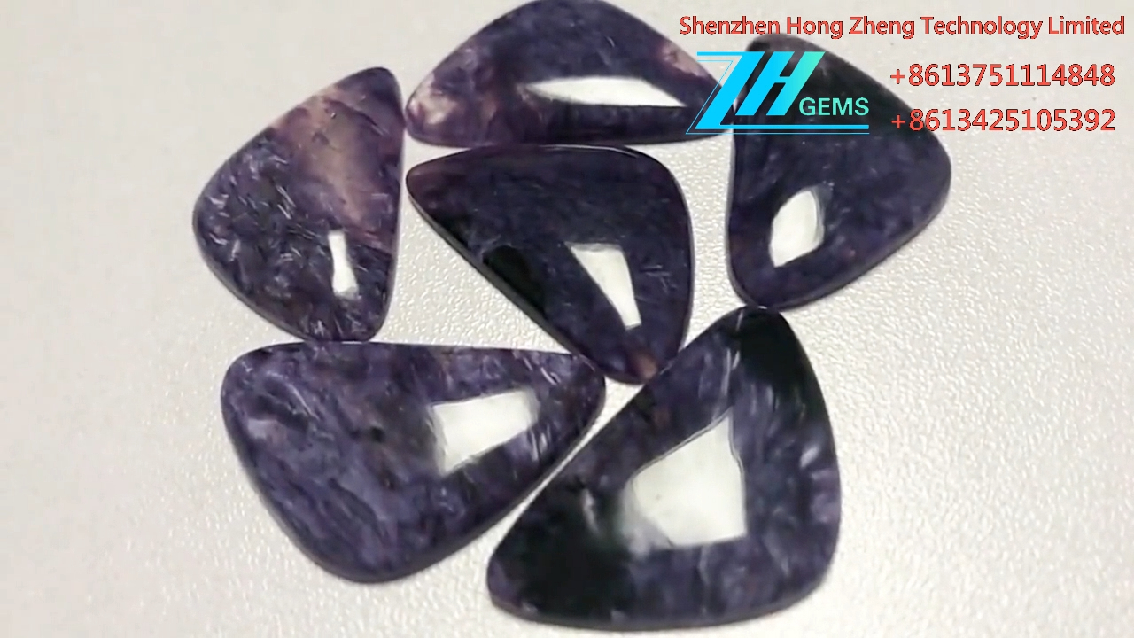 Triangle Charoite Cabochon Gemstone Natural Purple Charoite 8