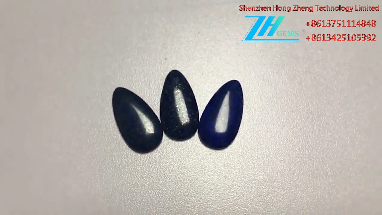 צורת אגס AAA איכות לאפיס לזולי קבושון כחול טבעי 8