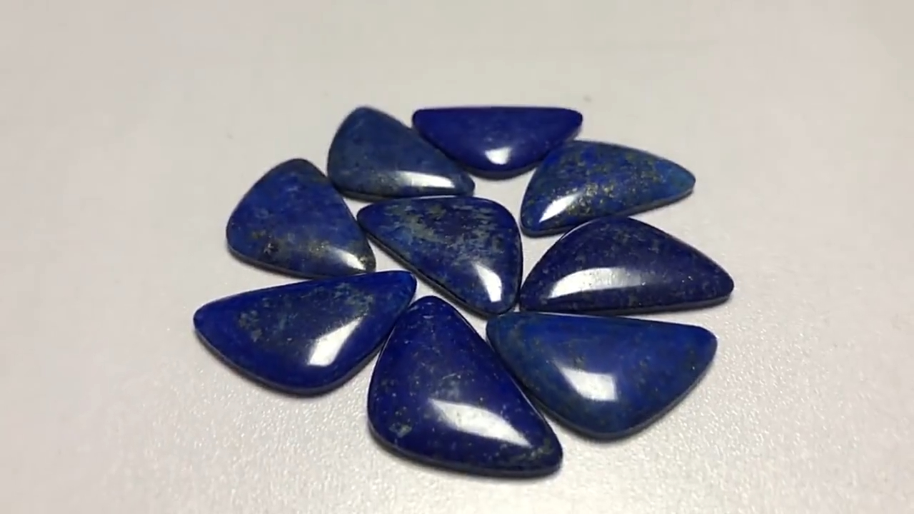 Lapis lazuli cabochon triangle gem quality loose gemstone 8