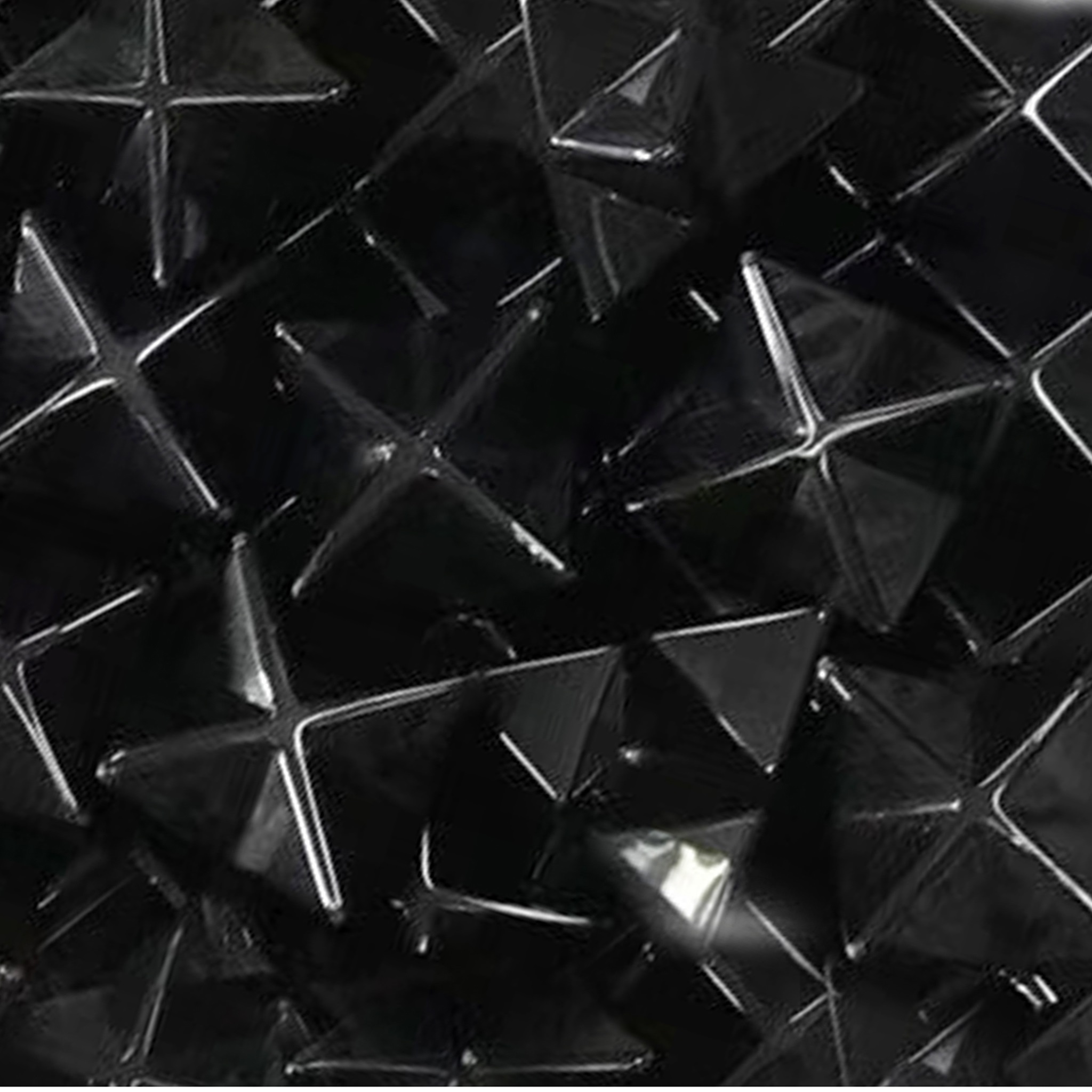 Agate triangle black Gemstone Carved handmadecraft genuine naturally 14