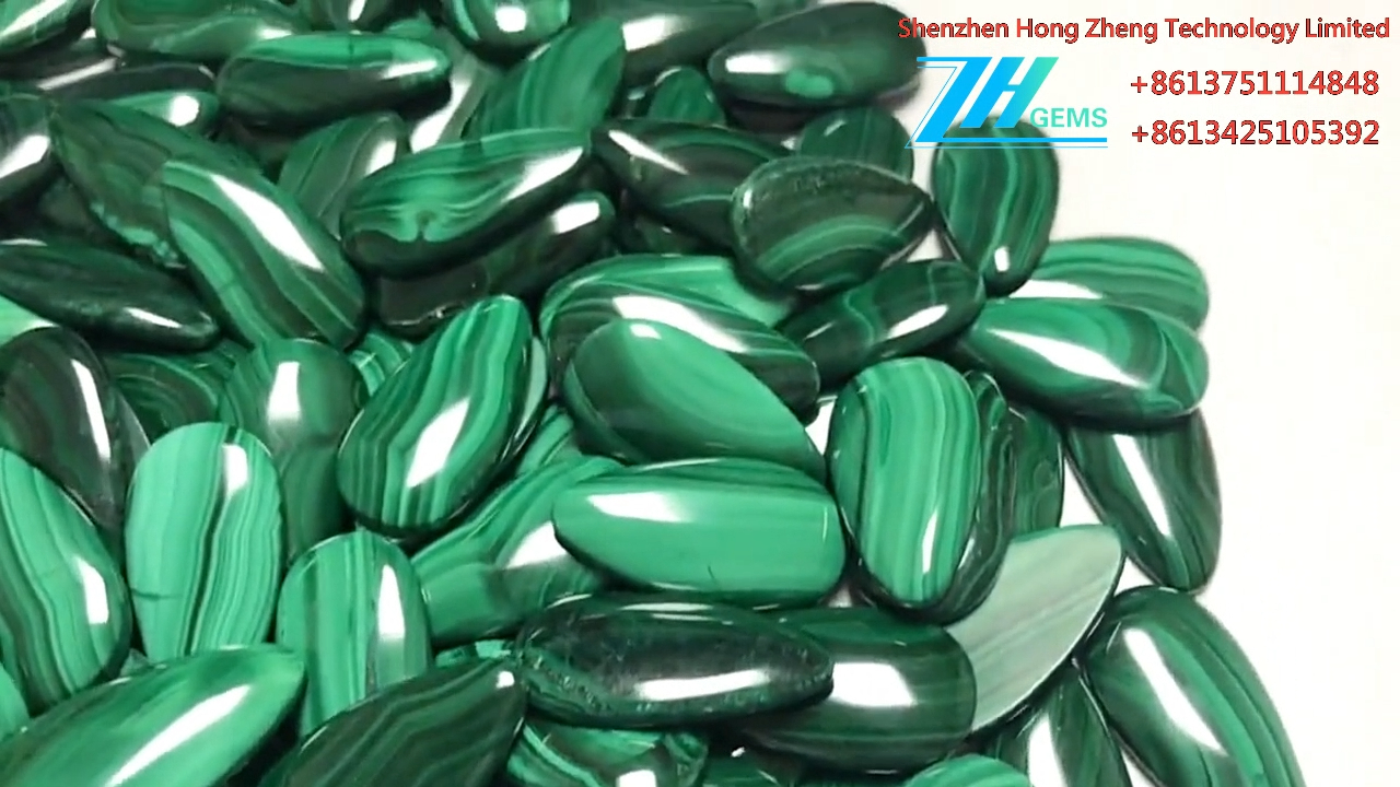 kualiti Top malachite Loose Cabochons Permata tulen 8