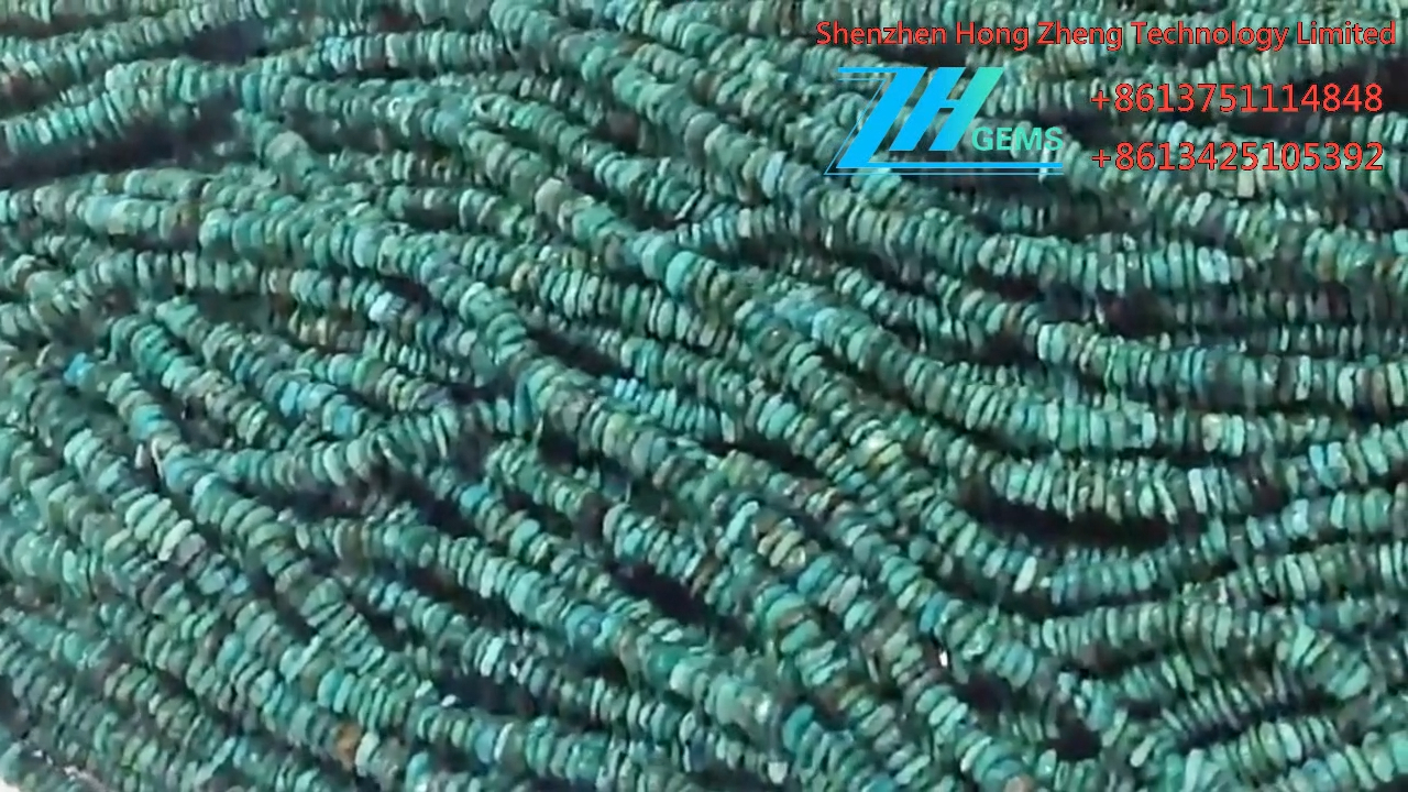 All Natural jewelry Turquoise Heishi 16 Inches Strand 12