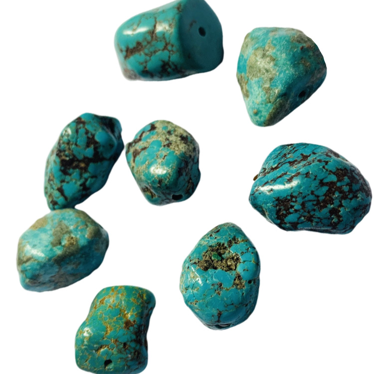 Rare Natural Kingman Turquoise Beads 18