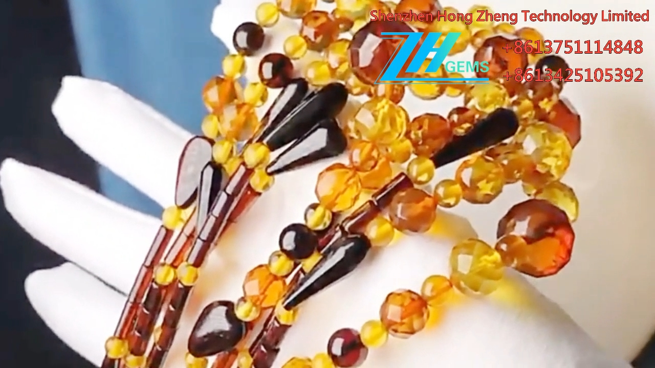 ቆንጆ ጥርስ ከፍተኛ ጥራት ያለው አምበር ጥርስ የአንገት ሐብል አምበር የአንገት ጌጣጌጥ የተፈጥሮ ታዋቂ ክብ ቅርጽ Gem Beads Hot-sal 8