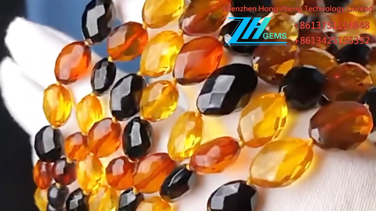 د 2021 نوي ډیزاین فیشن امبر نیکلس بریسلیټ 100٪ طبیعي درجې شکل موتی ډالۍ 3A راؤنډ 8