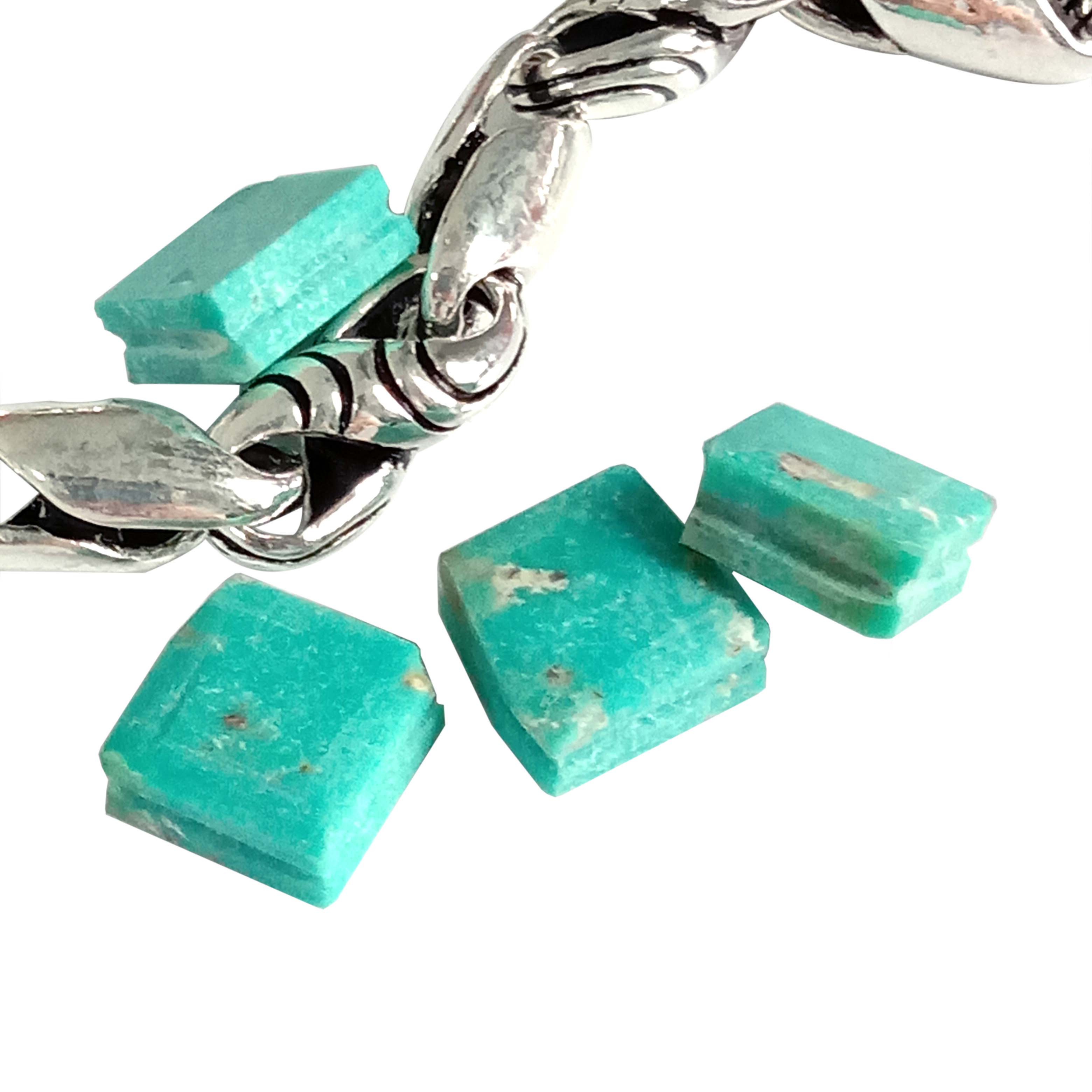 Turchese di forma quadrata naturale reale calibrata 15