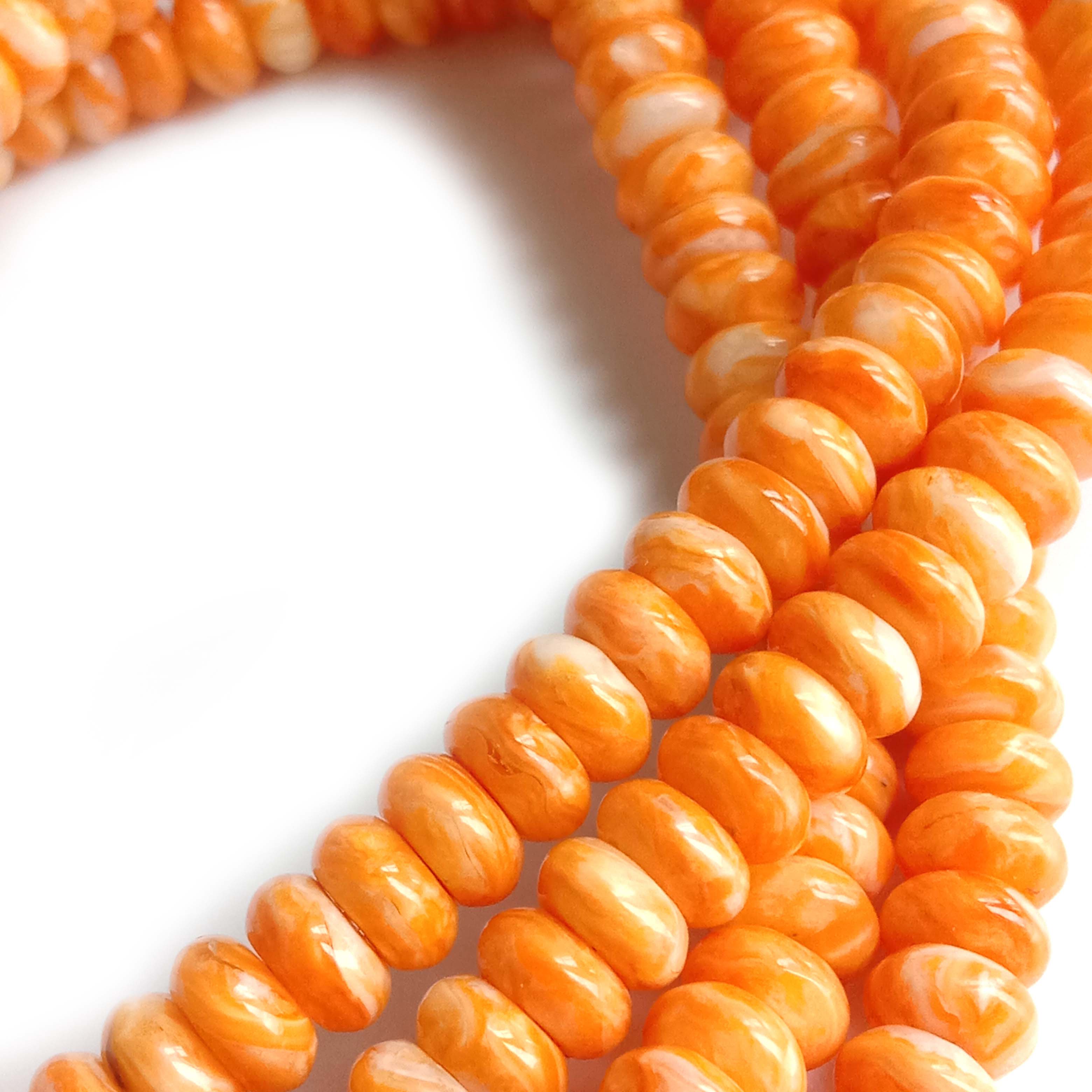 Natural Spiny Oyster Shell Rondelle Beads 5x3mm Strand 16 tommur 13