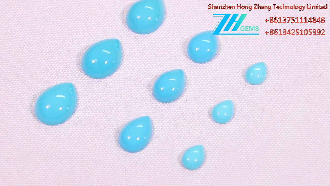 PreciousStones Turquoise Cabochon Oval Batu Turki 9