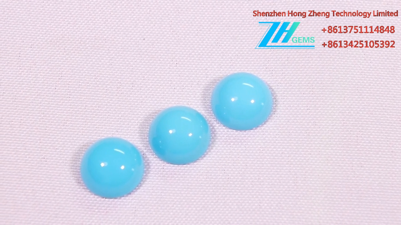 Dòmi Bote Turquoise Cabs Oval 12x16mm kantite mas 9