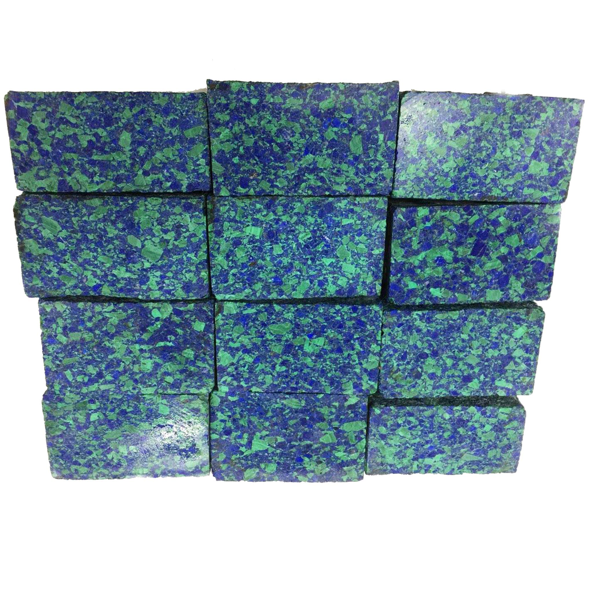 चीन azurite malachite block Azurite र Malachite Block Slab Gemstone कालो रत्न रफ 14