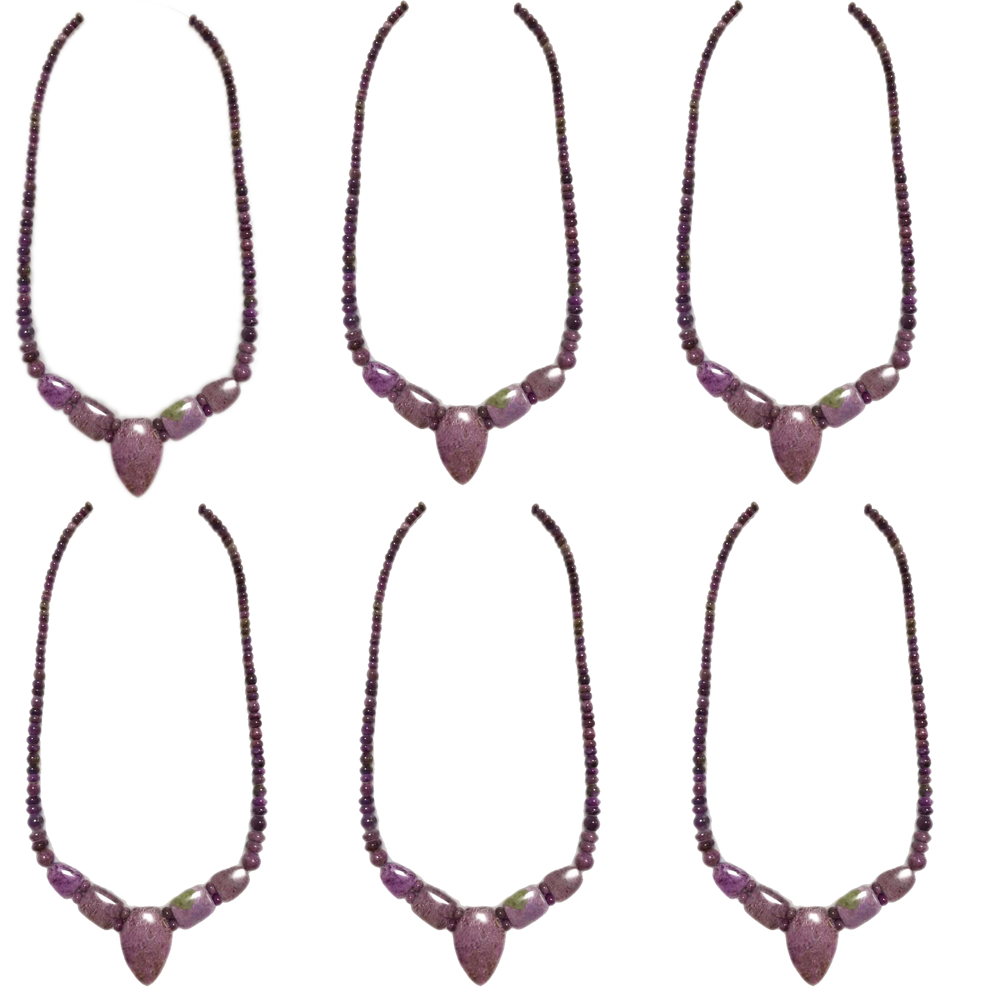Naturali Ċileni fosfosiderite kulur vjola żibeġ tal-gemstone dehbijiet Necklace Size10-20mm 14
