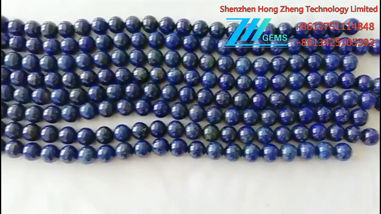 د افغانستان د لاجوردو په شکل د 8mm د قیمتي ډبرو موتی 8