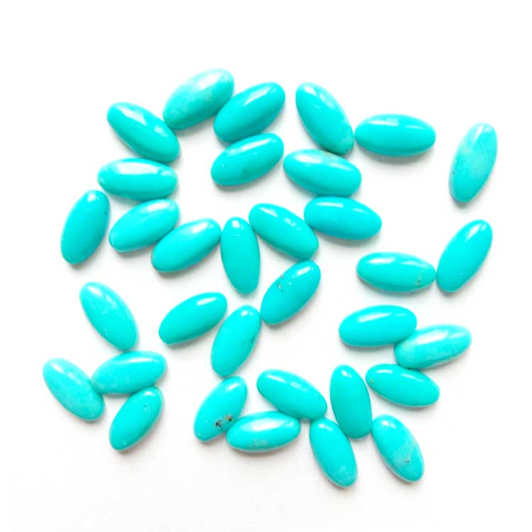 100 % naturlig turkis edelsten 12x16 mm Naturlig turkis ovale Cabochon edelstener 15