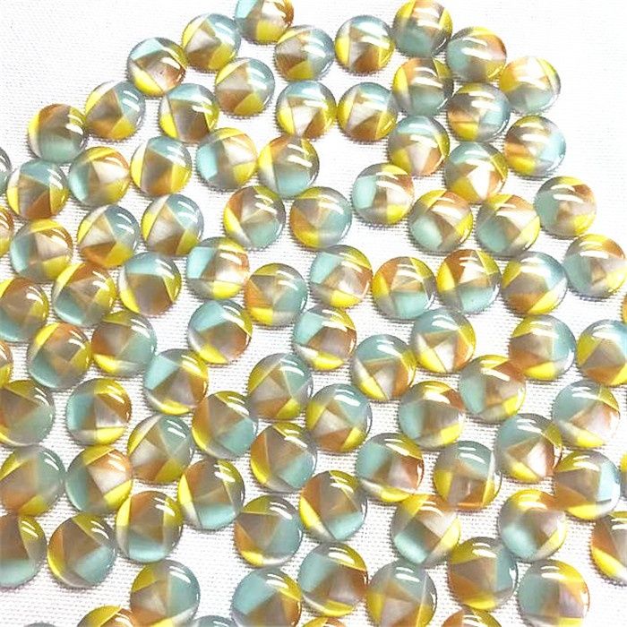 Opal cabochon Te ahua o te hua He kowhatu whakakoi i nga tae whakauru 8