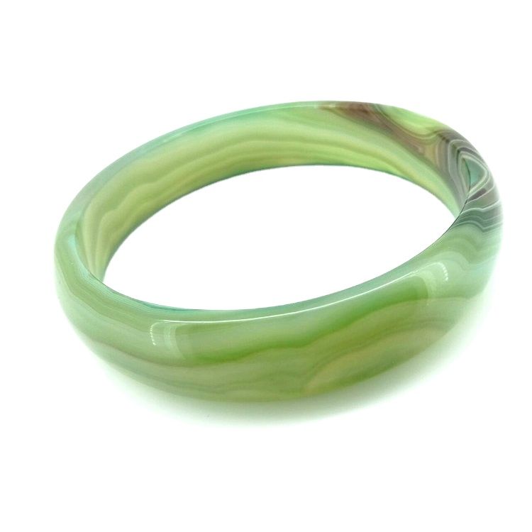 globus lapideus viridis Agate bangle gemmae latitudo bangle 8