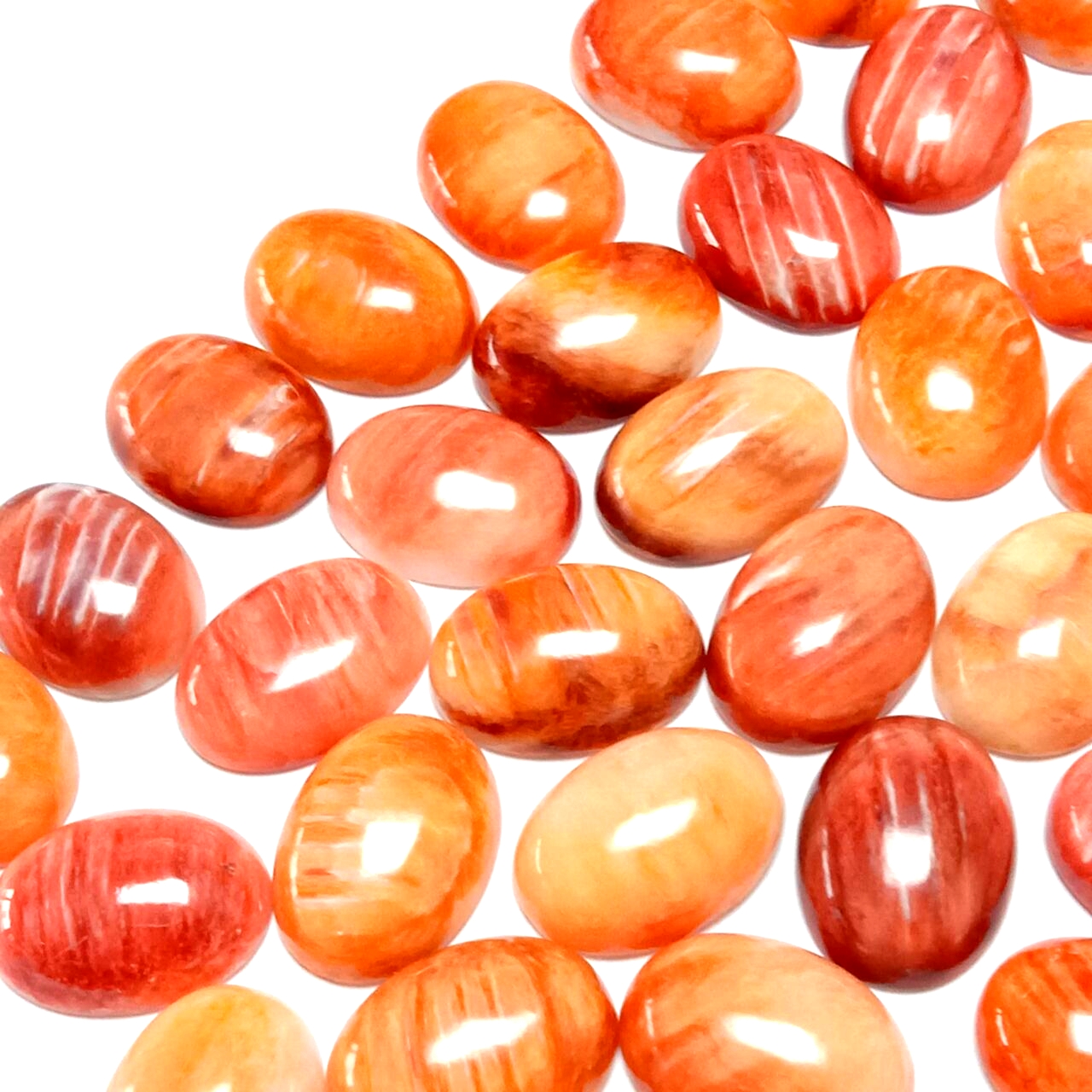 Boleng bo holimo Spiny Oyster Shell Oval Cabochon 12x16mm Botenya 4mm 14