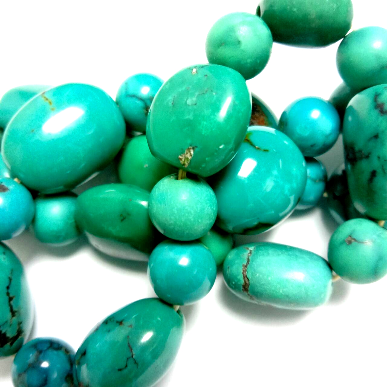 Mabenyane a Tlhaho a Tala a Turquoise a Round a Pholisa Lejoe la Mabenyane le hlephileng Mabenyane a DIY a Ho Etsa Sefaha sa Bracelet 9mm 14x16mm 18