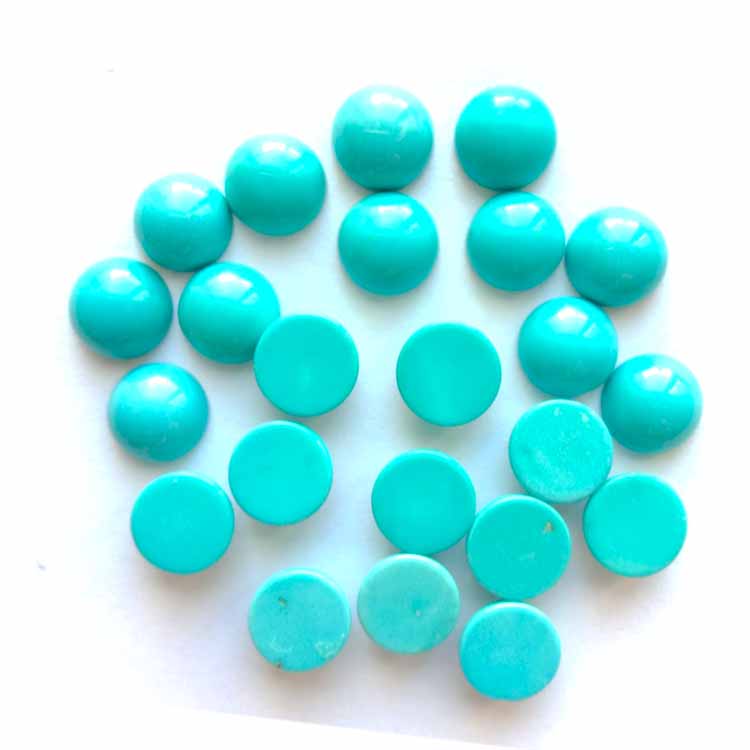 turkoois 18mm ronde cabochon Natuurlike Slapende Skoonheid Turkoois cabochon ronde vorm blou edelsteen cabochons 15