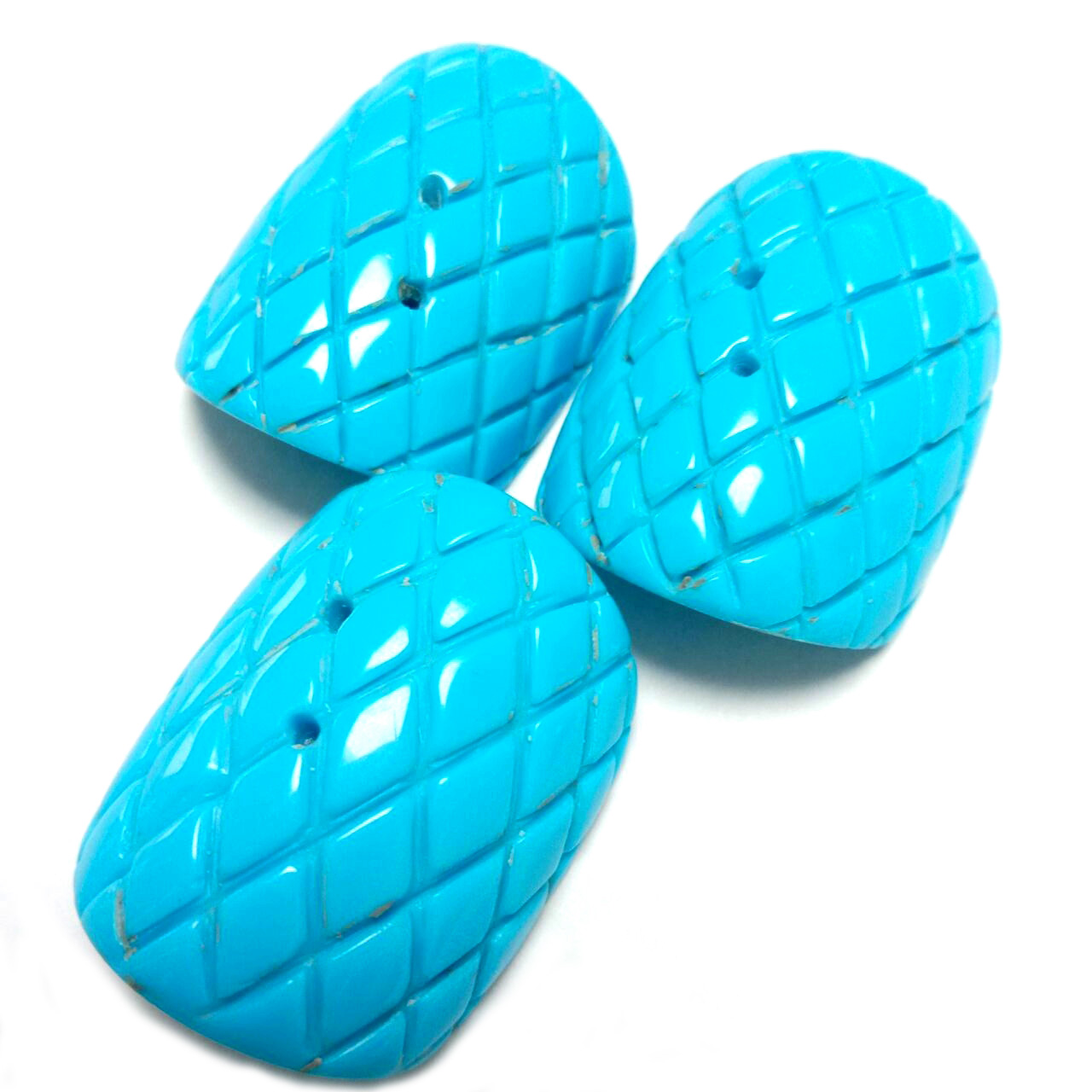 Mobala o Boputsoa oa Semiprecious ka mokhoa o ikhethileng ka mokhoa o ikhethileng o betliloeng Compress ea turquois bakeng sa ho etsa mabenyane 15