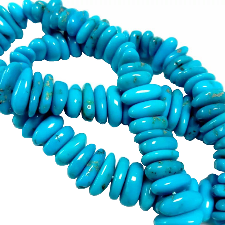 Chip ya Turquoise Mkufu Halisi wa Bluu ya Turquoise Vito vya Uponyaji Fuwele za Vito vya Mkufu Mkufu wa mapambo ya harusi ya Bibi arusi 18