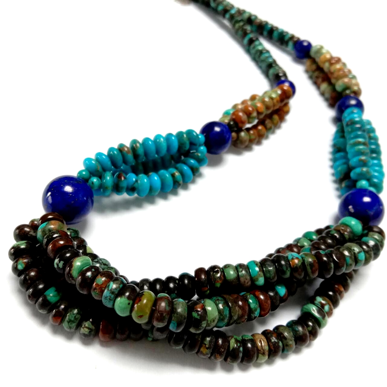 Natural Arizona Turquoise Necklace Genuine Turquoise Beaded Necklace Blue Turquoise Beads Necklace Necklace Gemstone 15