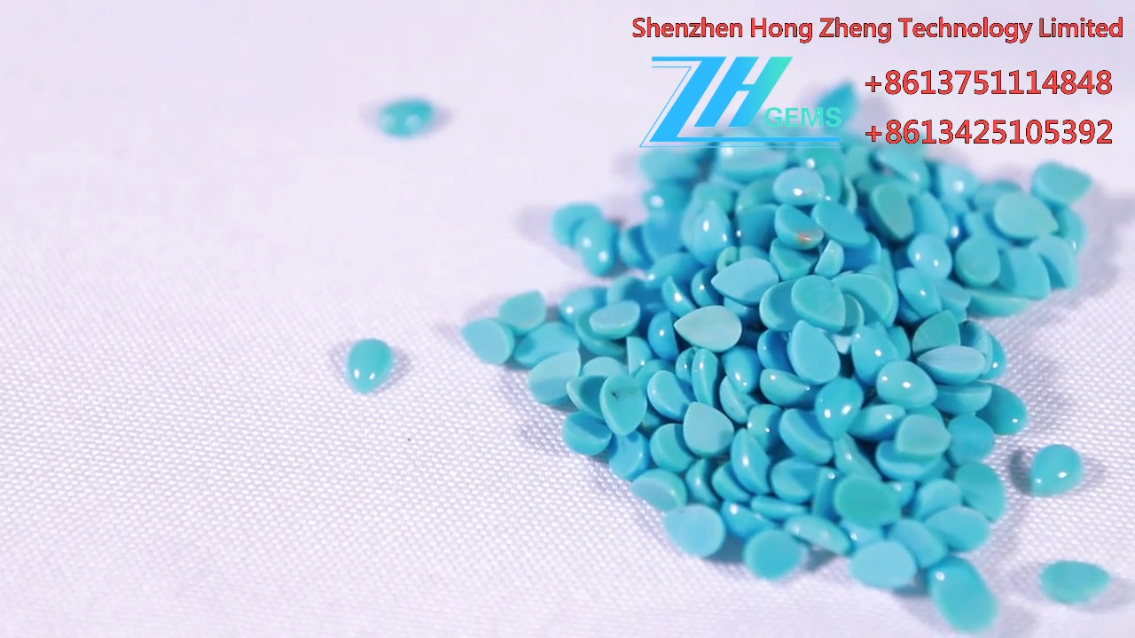 فیروزي طبیعي اریزونا د ناک شکل کابوچون 15 * 20 ملی متره لوز 9