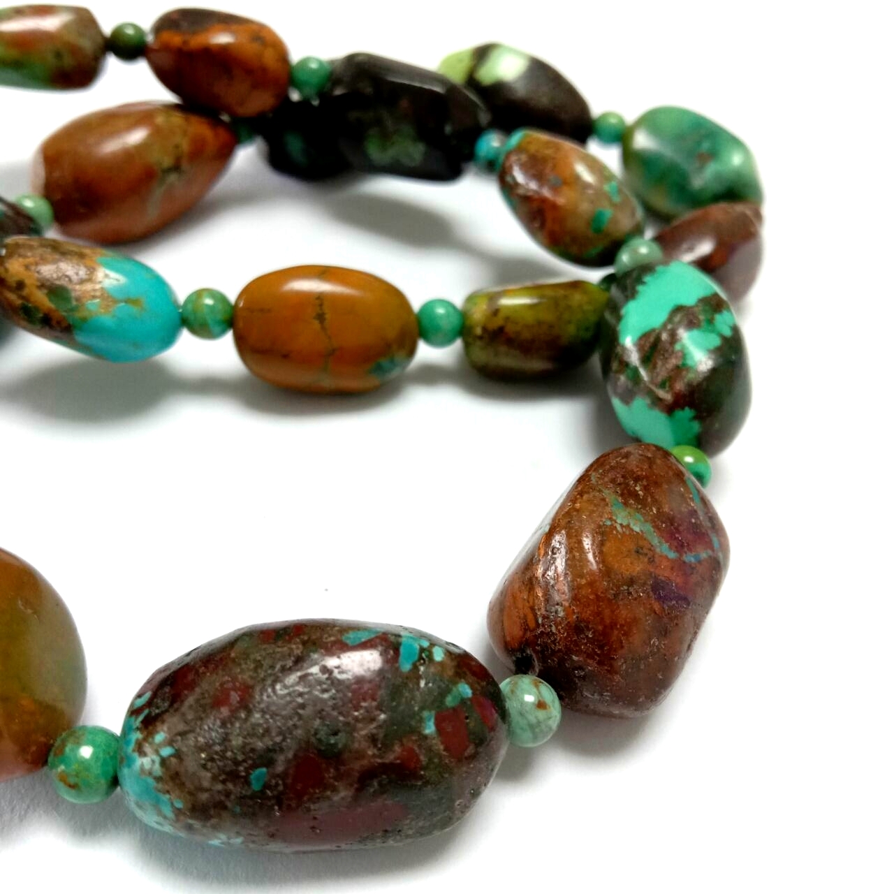 Raw Turquoise Crystal Necklace Handmade Gift Natural Turquoise Jewelry for Men and Women 15