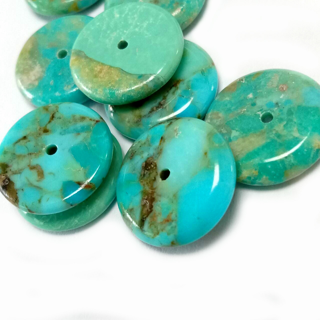 Natural nga turquoise nga bato nga bead Graduated nga mga kwintas bead Matahum nga natural nga turquoise nga asul nga kolor turquoise nga bead Nindot nga kalidad 15