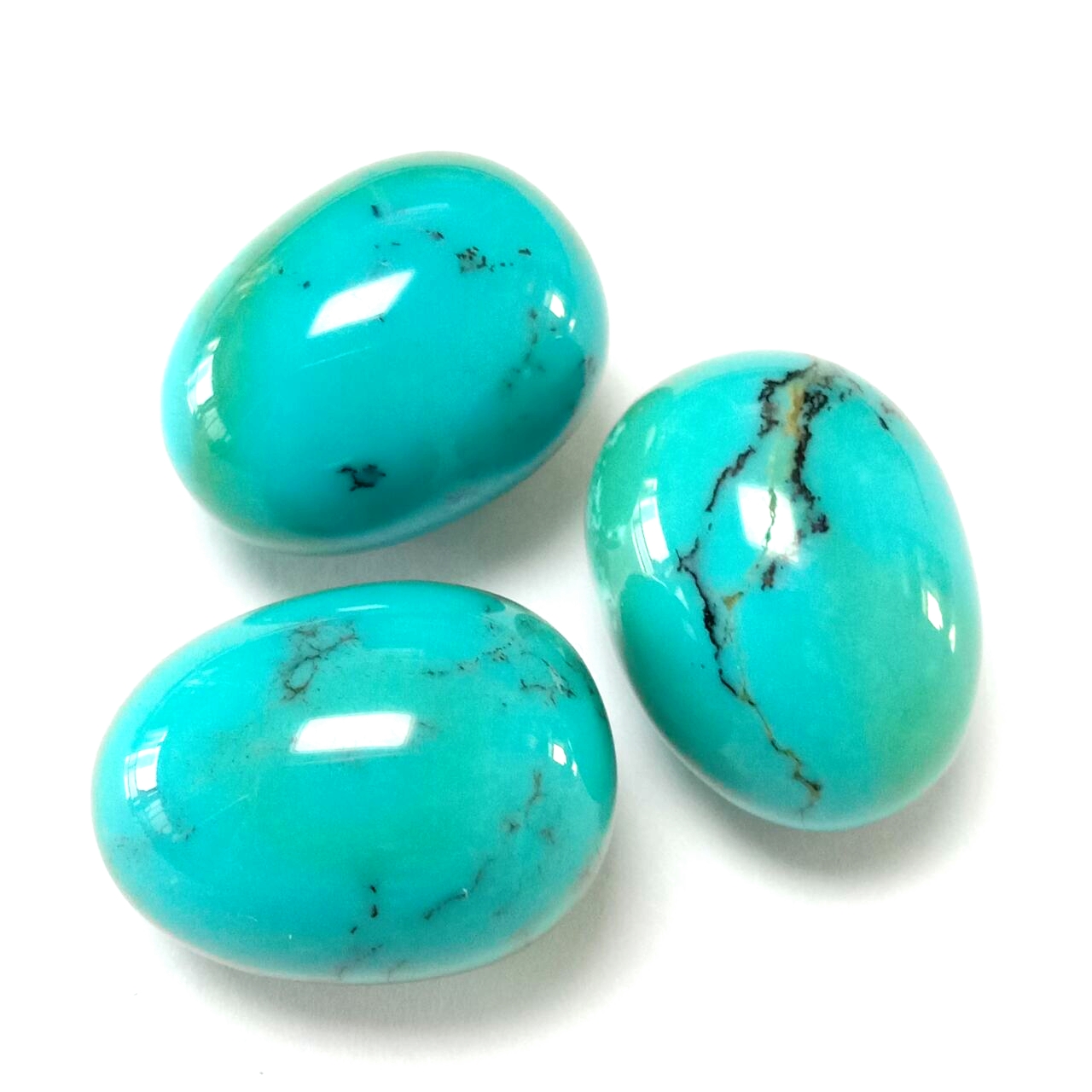 Blue Green Matrix tirkizno kameno ovalno jaje labave perle 16x21 mm 15