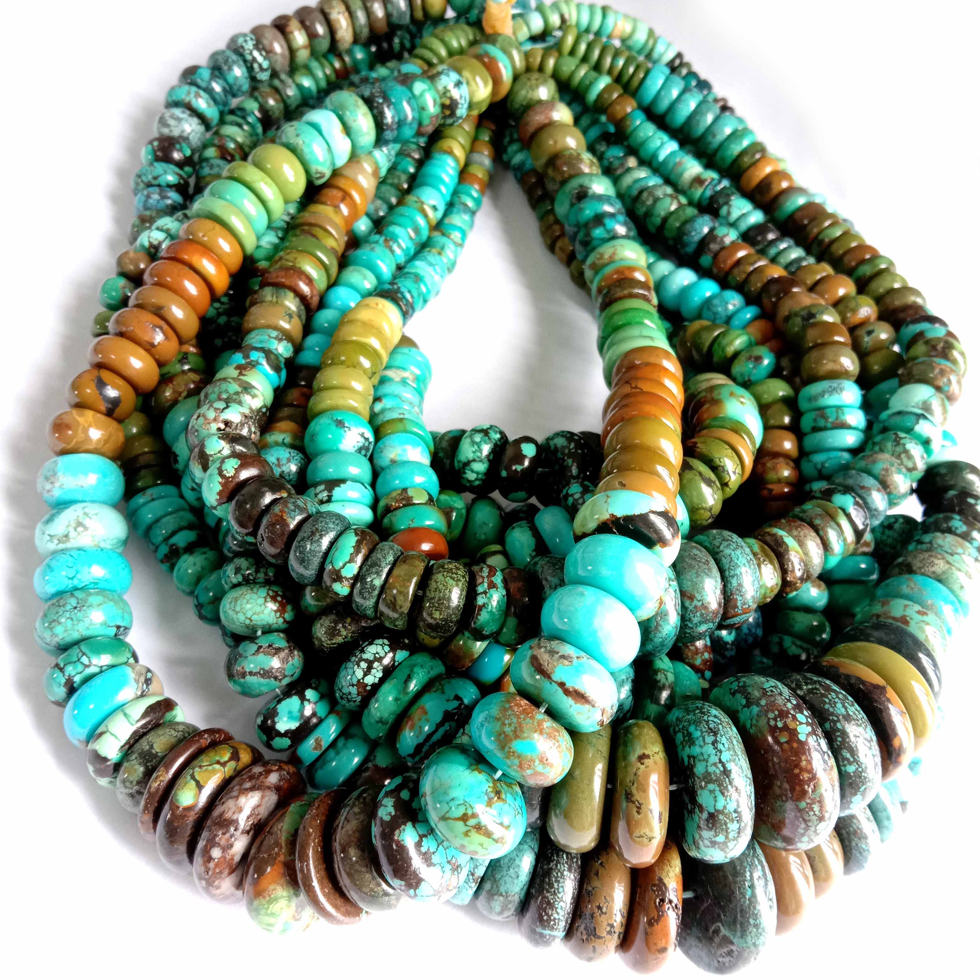 Natural Blue Turquoise Spider Web Copper lifaha tsa mahakoe tse hlephileng 18