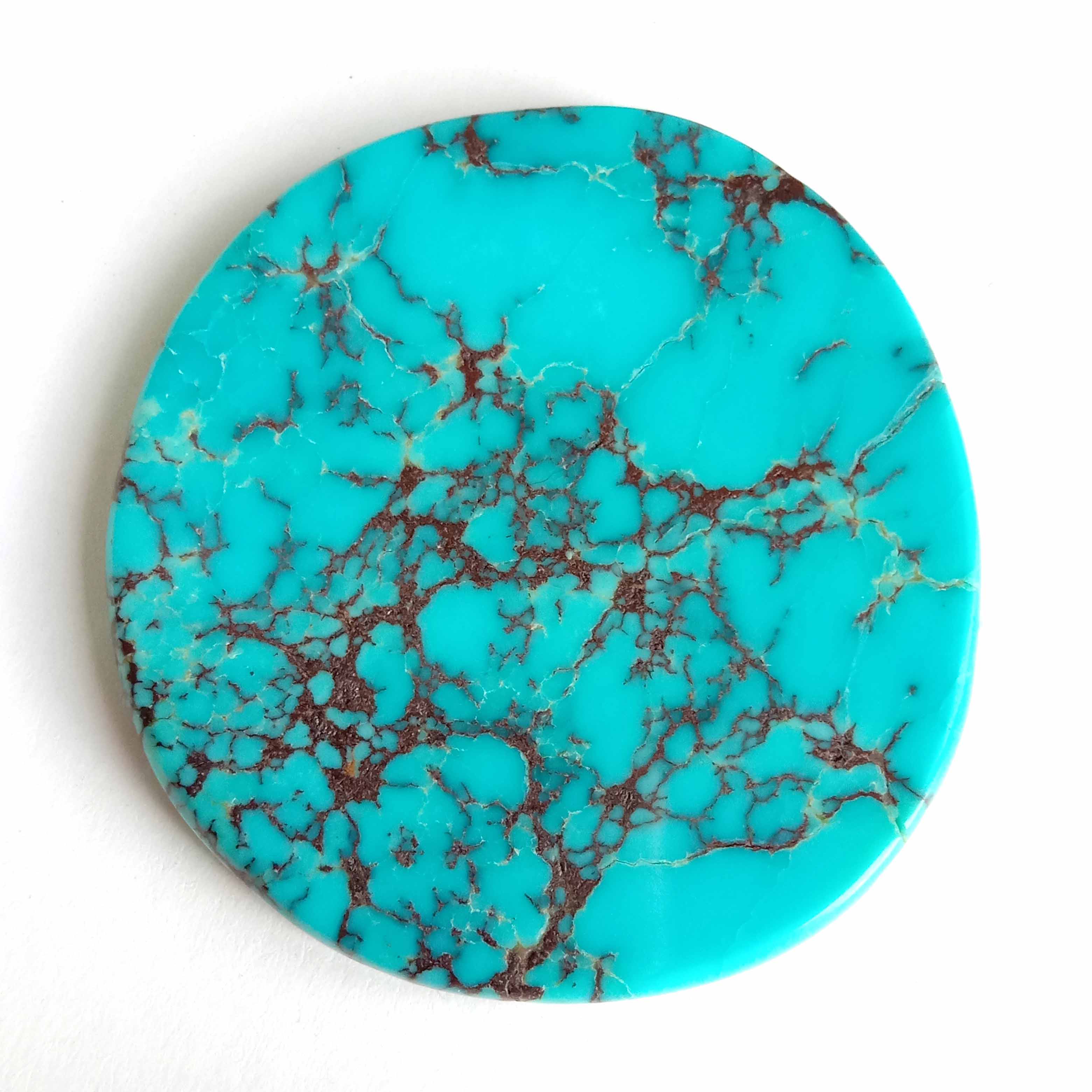 Bèl estabilize ble wonn fòm turkwaz ak mawon matris freeform 15