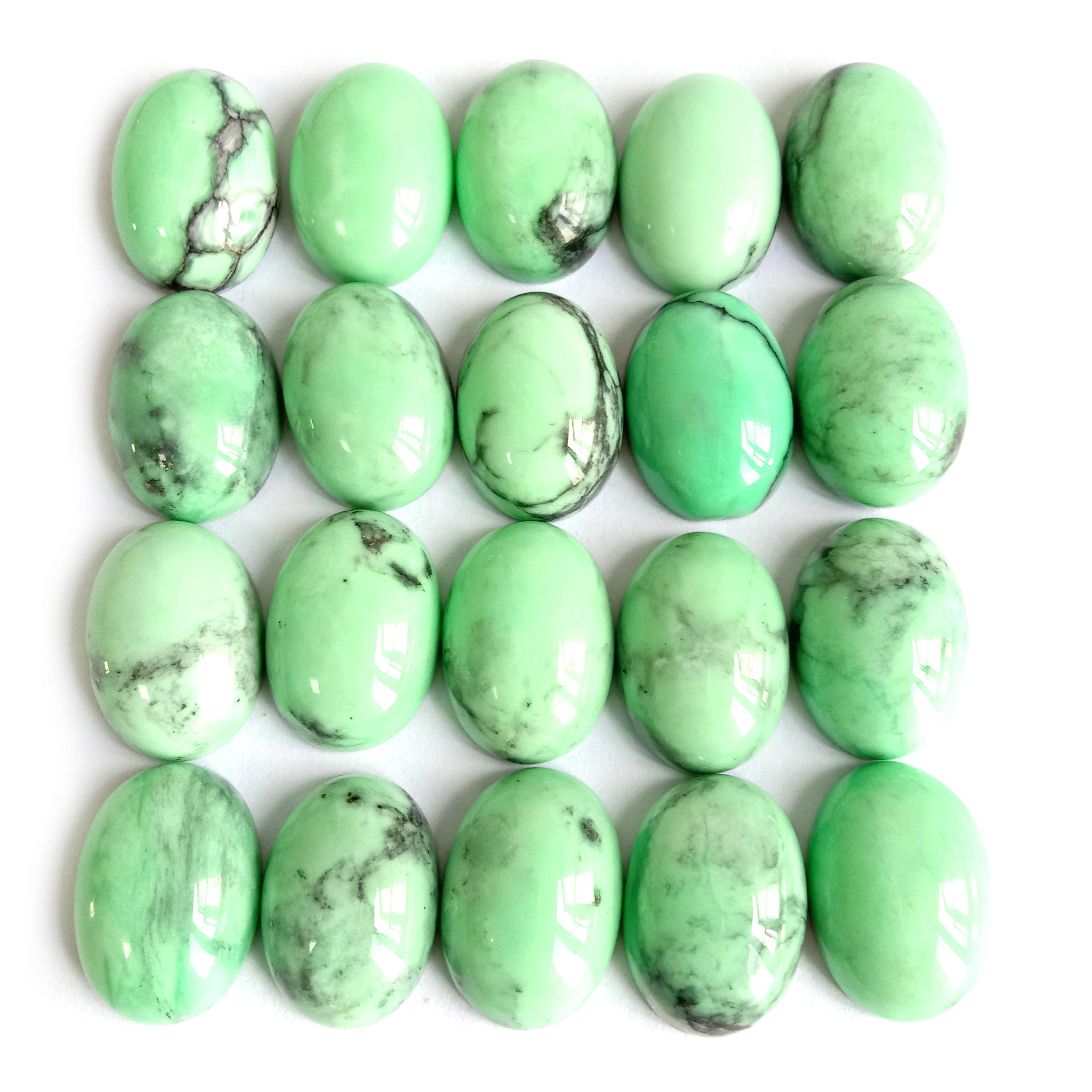 Natural Variscite Cabochon Gemstone Hand Polished Green 14