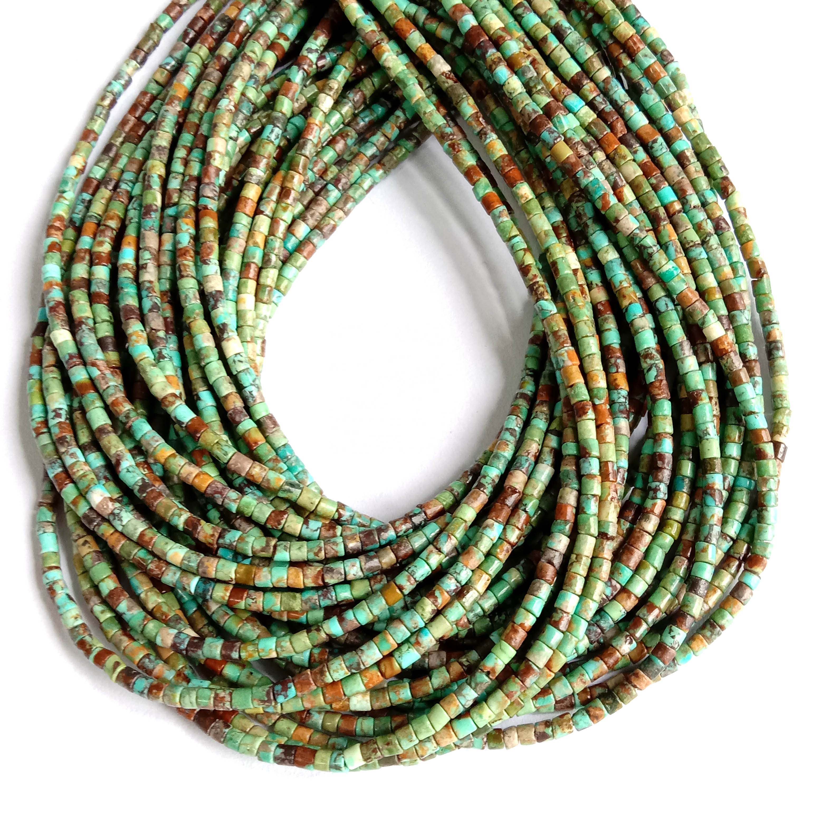 Natural Tiny Seed Mini Heishi Top Quality Undyed Genuine Turquoise Strand 2mm 18