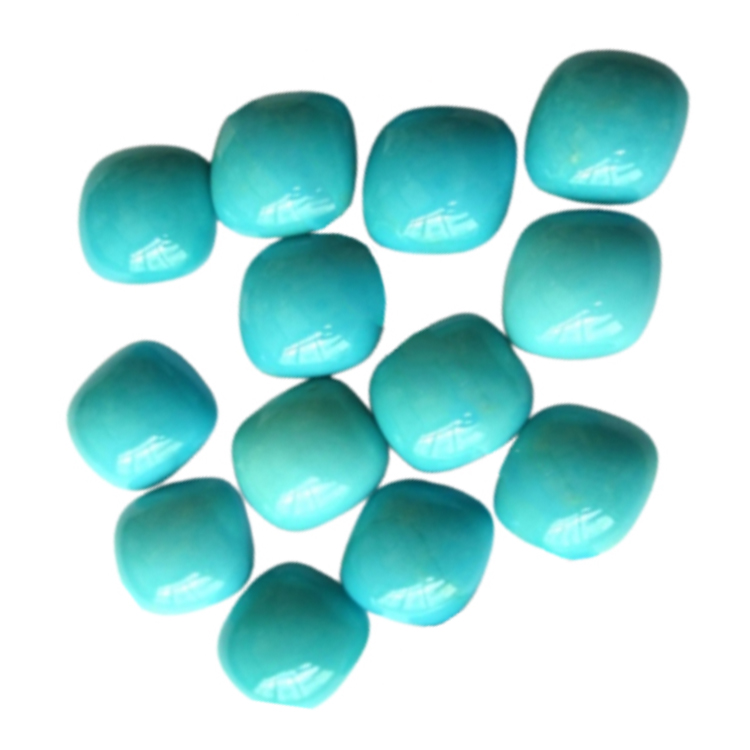 സ്വാഭാവിക യഥാർത്ഥ ടർക്കോയ്സ് വിലയേറിയ മിനുസമാർന്ന വൃത്താകൃതിയിലുള്ള ടർക്കോയ്സ് കാബോകോൺ 15