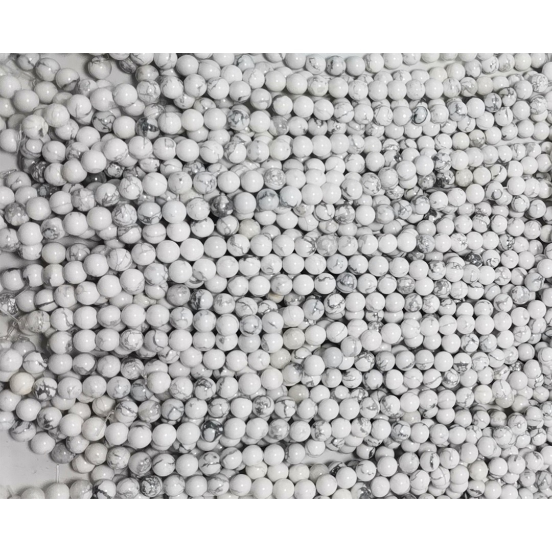 Looduslikust Mongoolia valgest hauliidist vääriskivist ehted Vääriskividest Vääriskivide helmed 14