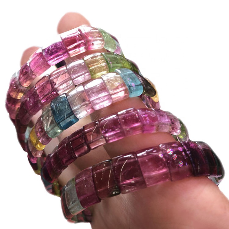 Natural tourmaline Ruby Pink Bracelet raceme Lavender tourmaline hot selling gem 14