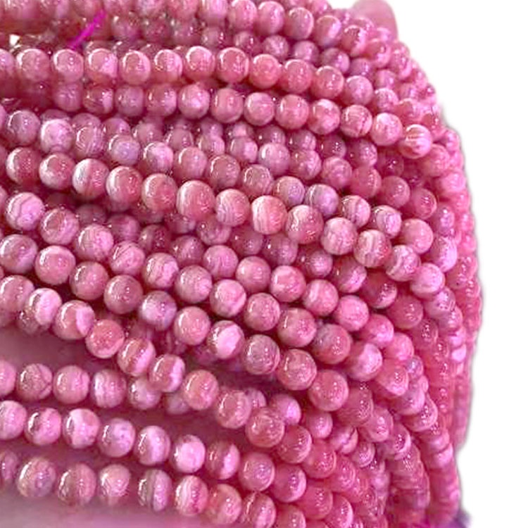 ខ្សែដៃ ខ្សែក អង្កាំធម្មជាតិ Rhodochrosite 6mm 8mm 10mm 14