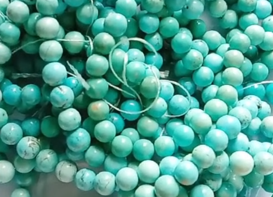 Tibetansk turkis perler bronse turkis heishi dekk 12