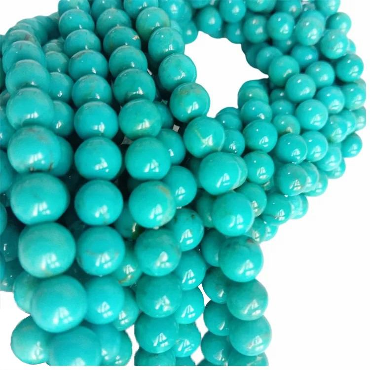 16 inch Full Strand Gemstone Blue Round Loose Beads size 6mm Turquoise 18