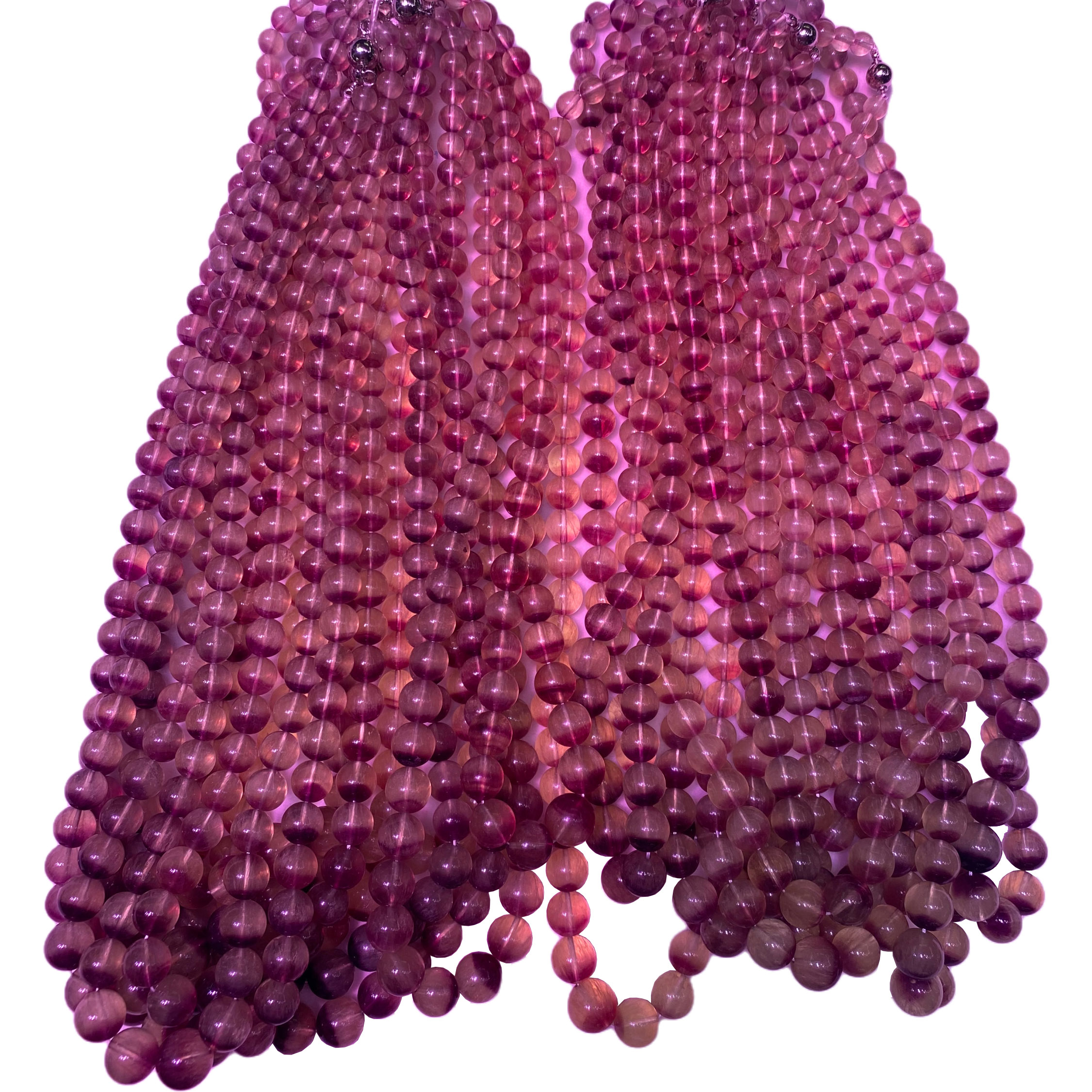 China purple fluorite Natural Gemstone Loose Beads Wholesale high quality fluorite round beads 14