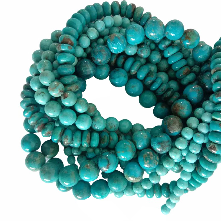 natuerlike howlite stiennen kralen 3mm 4mm 6mm 8mm 10mm 12mm grutte turquoise edelstiennen losse kralen folsleine strân 18