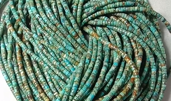 2mm AAA 100% 全天然綠松石黑石 12