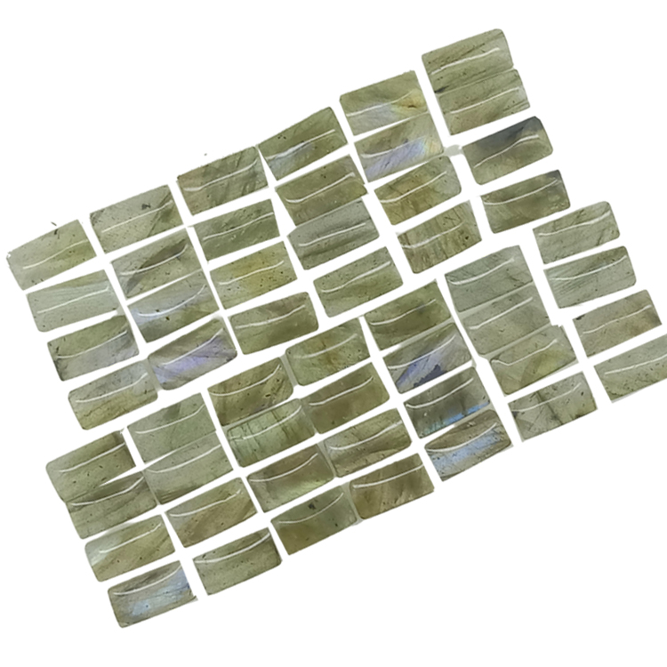 Natura rektangula formo Labradorite Cabochon 14
