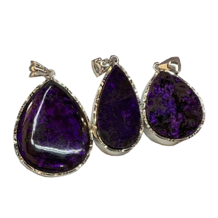 جواهر آویز طبیعی سنگ قیمتی sugilite آفریقای جنوبی 8