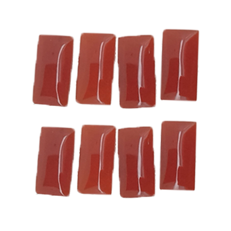 Natirèl Carnelian rektang Cabochon ki lach pyè presye 14