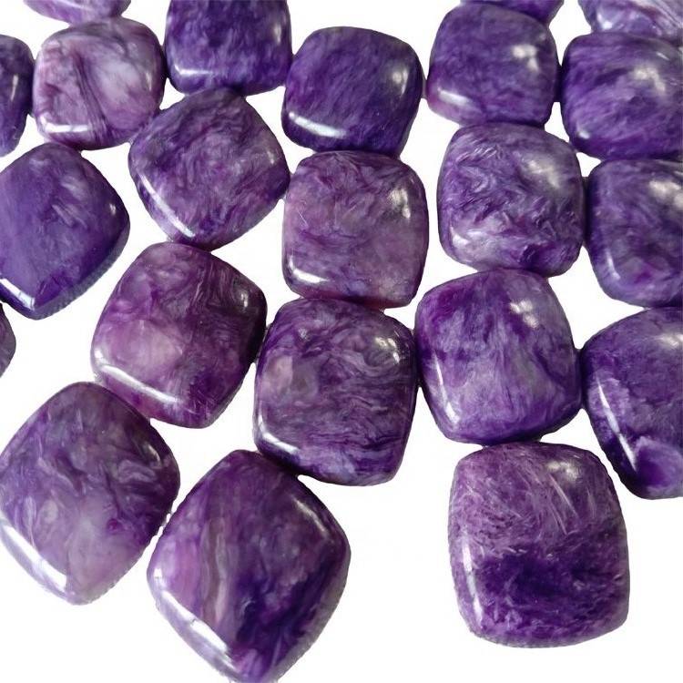 Natural nga Bulawanon nga Rutilated Quartz Square Shape Cabochon Gemstone 8x8mm 9