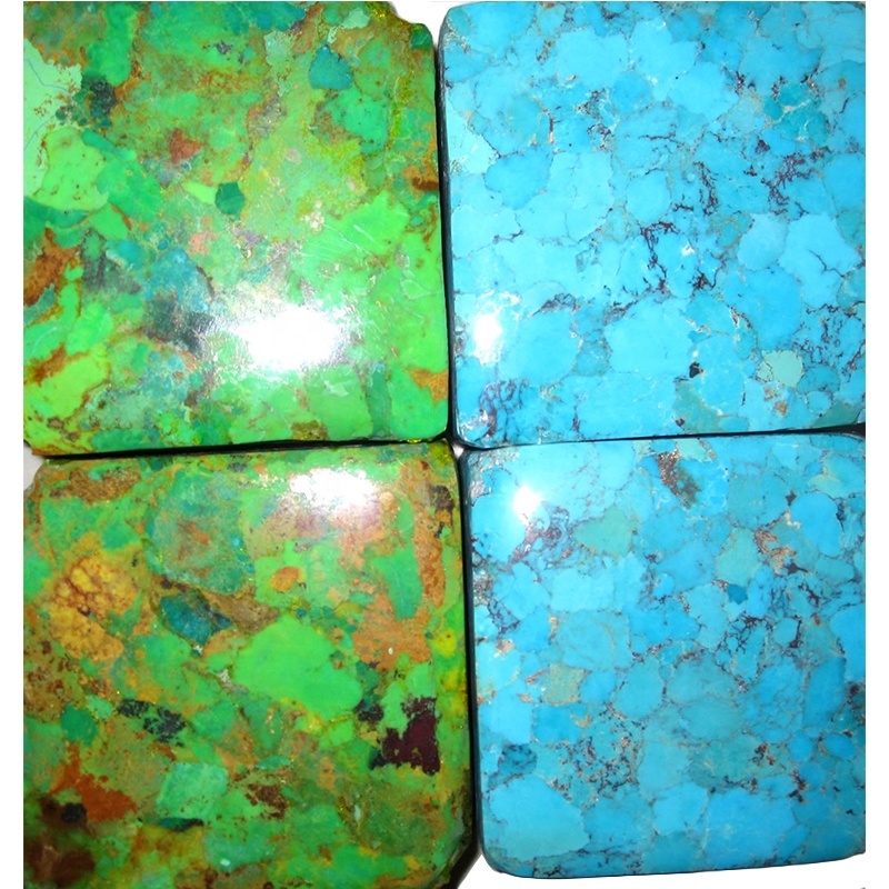 Ранги омехтаи табиӣ фишурда Хишт Фирӯз Аризона Майн Кингман Табиӣ Фирӯз ноҳамвор 3