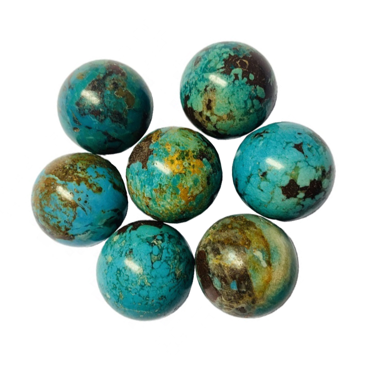 Natural Turquoise Gemstone Round Loose Beads 26-30MM Bulk Lot Options 18