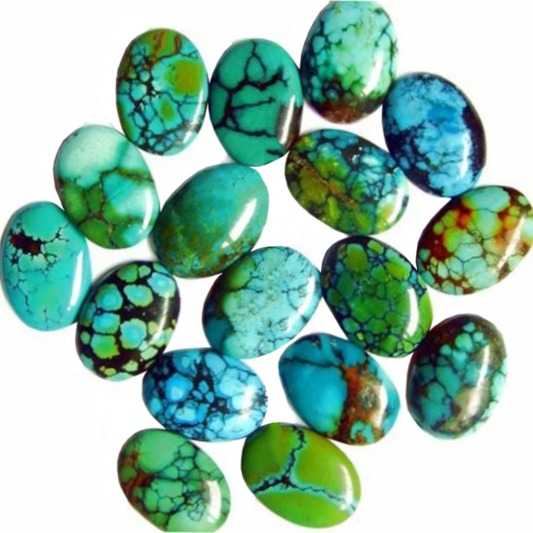 കബോച്ചോൺ ജ്വല്ലറി ഓവൽ കബോകോൺ ടർക്കോയ്സ് അയഞ്ഞ പ്രകൃതി രത്ന കല്ലുകൾ മുത്തുകൾ ധാതു രത്നക്കല്ലുകൾ 100% പ്രകൃതിദത്ത നിറമുള്ള ഹാർട്ട് കട്ട് 15