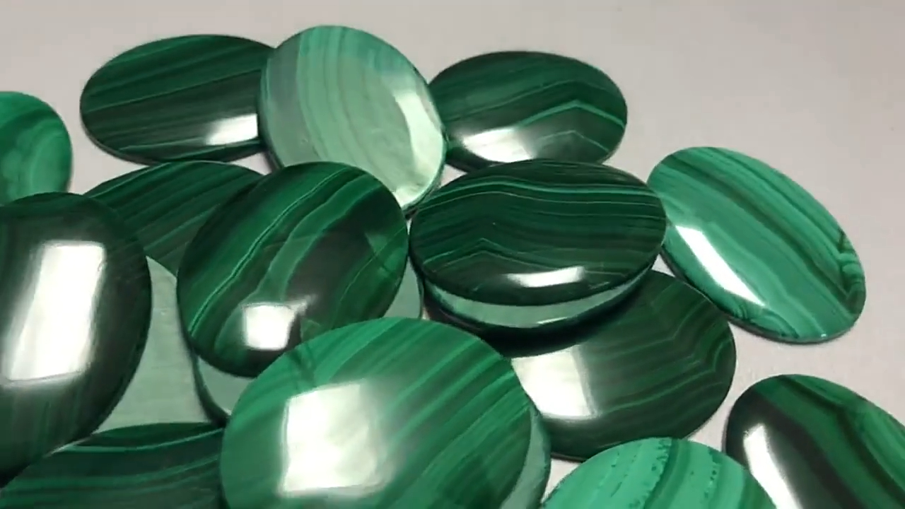 Large Oval Malachite Cabochon Rare malachite gemstone 14